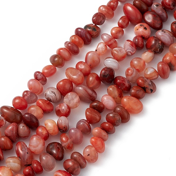 

PandaHall Natural Dyed Red Agate Nuggets Beads Strands, 6~8.5x8~15.5x6~8.5mm, Hole: 1mm, about 57~60pcs/strand, 15.75~16.14''(40~41cm) Red...