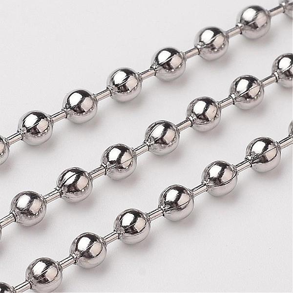 

PandaHall Electroplate 304 Stainless Steel Ball Chains, Stainless Steel Color, 3.2mm, Fit for 3.2mm inner diameter Ball Chain Connector 304...