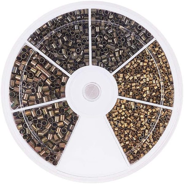 

PandaHall 3000 Pcs 3 Sizes Brass Tube Crimp Beads Cord End Caps Diameter 1.5mm 2mm 2.5mm for Bracelet Necklace Jewelry Making Antique...
