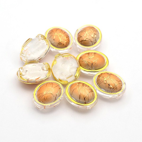 

PandaHall Sew on Taiwan Acrylic, Multi-strand Links, Garment Accessories, Oval, Sandy Brown, 11x9x6mm, Hole: 1mm Acrylic Rhinestone Oval...