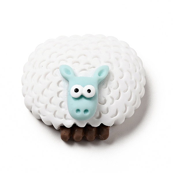 

PandaHall Cartoon Animal Opaque Resin Cabochons, Snow, Sheep, 20x23x10.5mm Resin Sheep White