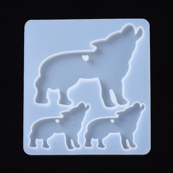 

PandaHall Wolf Pendant Silhouette Silicone Molds, Resin Casting Molds, For UV Resin, Epoxy Resin Jewelry Making, White, 96x89x5.5mm, Wolf...