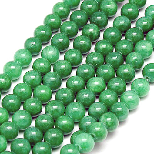 

PandaHall Natural Yellow Jade Beads Strands, Dyed, Round, Green, 6mm, Hole: 1mm, about 70pcs/strand, 15.75 inch Yellow Jade Round Green