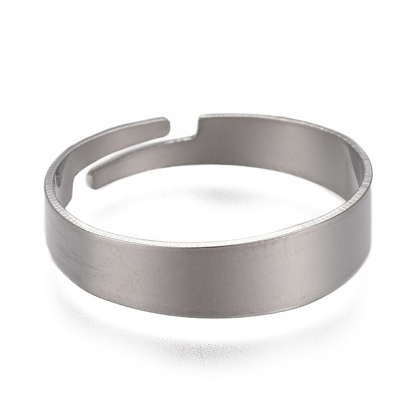

PandaHall Adjustable 201 Stainless Steel Plain Band Rings, Stainless Steel Color, Inner Diameter: 18mm 201 Stainless Steel