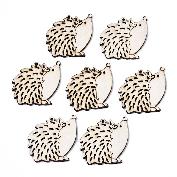 

PandaHall Autumn Theme Unfinished Natural Poplar Wood Pendants, Laser Cut Wood Shapes, Hedgehog, OldLace, 35x35x2mm, Hole: 1.6mm Wood Other...