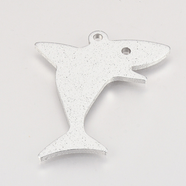 

PandaHall Eco-Friendly Aluminium Big Pendants, Laser Cut Big Pendants, Shark Shape, Silver Color Plated, 54x44x2.5mm, Hole: 3mm Aluminum...