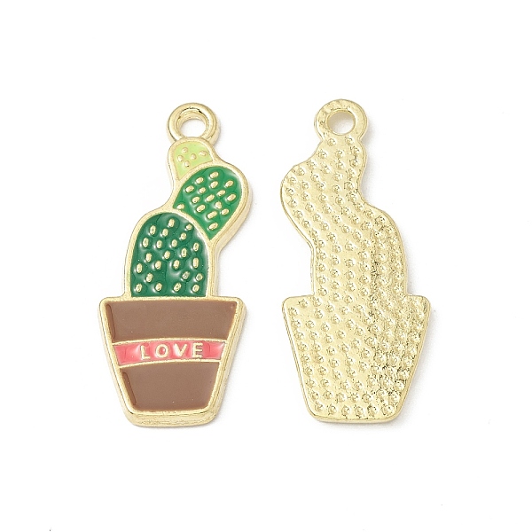 

PandaHall Alloy Enamel Pendants, Cactus with Word Love Charm, Golden, Camel, 27x11x1.3mm, Hole: 1.8mm Alloy+Enamel Cactus Brown