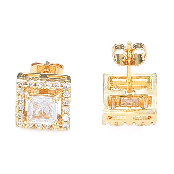 

PandaHall Cubic Zirconia Square Stud Earrings, Golden Brass Jewelry for Women, Nickel Free, Clear, 9.5x9.5mm, Pin: 0.7mm Cubic Zirconia...