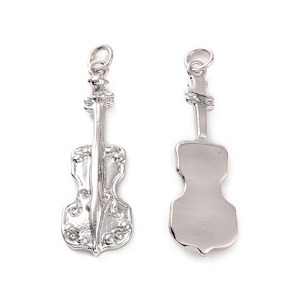 

PandaHall Rack Plating Brass Pendants, with Jump Ring, Long-Lasting Plated, Cadmium Free & Lead Free, Guitar Charm, Platinum, 32x11x3.5mm...
