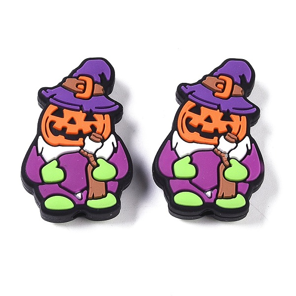 

PandaHall Halloween Food Grade Silicone Focal Beads, Silicone Teething Beads, Pumpkin, 29x29x7mm, Hole: 3mm Silicone Pumpkin