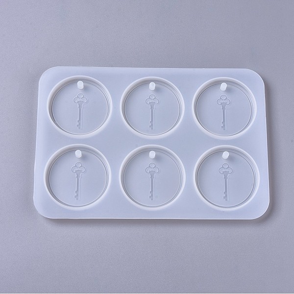 

PandaHall Silicone Molds, Pendant Resin Casting Molds, For UV Resin, Epoxy Resin Jewelry Making, Flat Round with Key, White, 225x154x10mm...