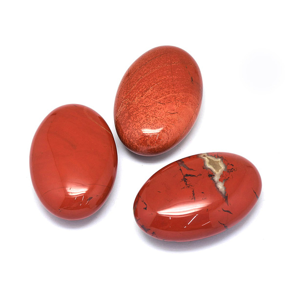 

PandaHall Natural Red Jasper Healing Massage Palm Stones, Pocket Worry Stone, for Anxiety Stress Relief Therapy, Oval, 60x40x20~21mm Red...