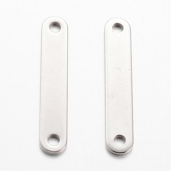 

PandaHall 304 Stainless Steel Links connectors, Oval, Stainless Steel Color, 40x7x1.5mm, Hole: 3mm 304 Stainless Steel Oval