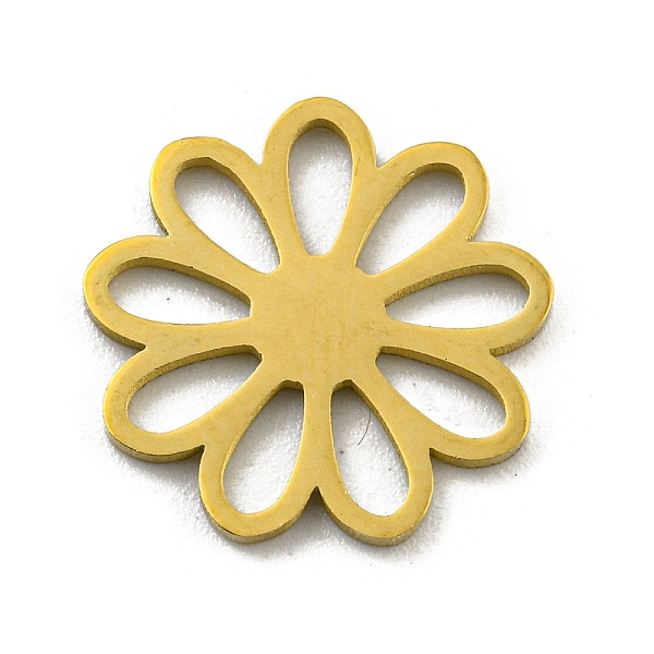 

PandaHall 304 Stainless Steel Filigree Joiners Links, Laser Cut, Flower, Golden, 13.5x13.5x1mm, Hole: 4x1.7mm 304 Stainless Steel Flower