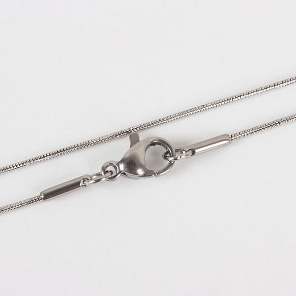 

PandaHall 304 Stainless Steel Snake Chain Necklace Making, with Lobster Claw Clasps, Stainless Steel Color, 17.7 inch(45cm) 304 Stainless...