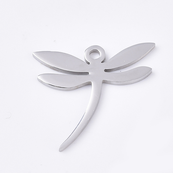 

PandaHall 201 Stainless Steel Pendants, Dragonfly, Stainless Steel Color, 15x17x1mm, Hole: 1.4mm 201 Stainless Steel Dragonfly