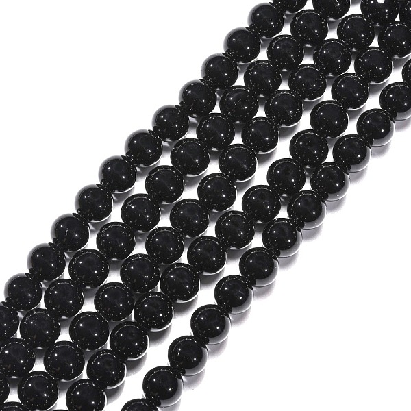

PandaHall Synthetic Black Stone Beads Strands, Dyed, Round, 10mm, Hole: 1mm, about 39pcs/strand, 15.5 inch Black Stone Round