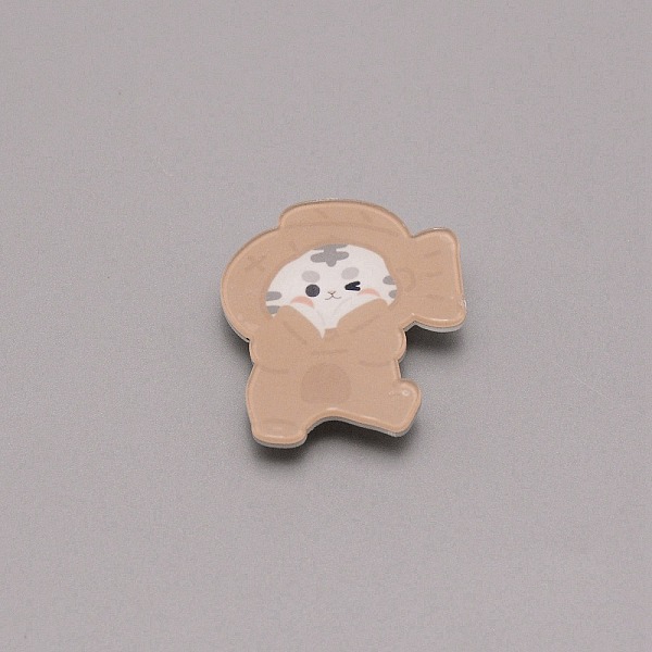 

PandaHall Tiger Chinese Zodiac Brooch Pin, Cute Animal Acrylic Lapel Pin for Backpack Clothes, White, Peru, 32x29x7mm Acrylic 12 Chinese..., Brown