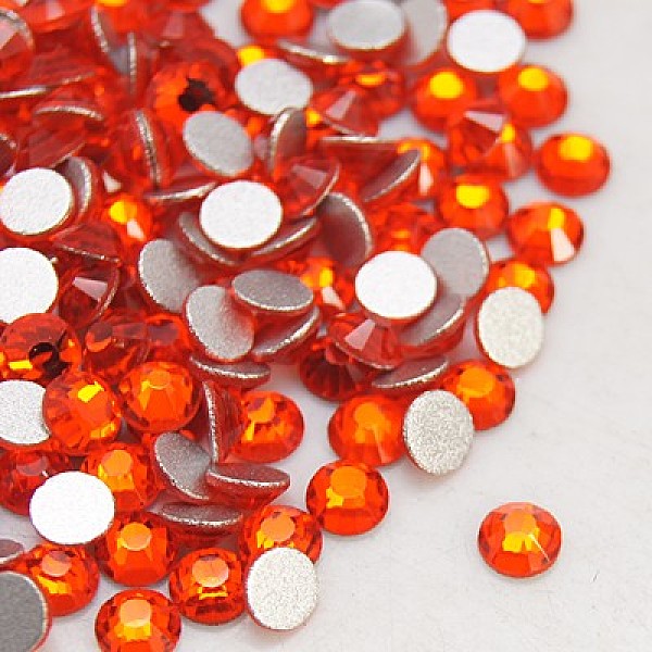

PandaHall Glass Flat Back Rhinestone, Grade A, Back Plated, Faceted, Half Round, Hyacinth, SS6, 1.9~2mm, 1440pcs/bag Glass Rhinestone Half..., Red