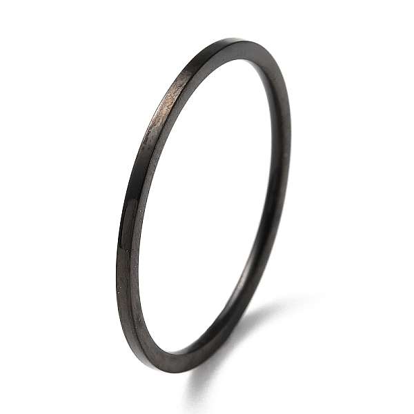 

PandaHall Ion Plating(IP) 304 Stainless Steel Simple Plain Band Finger Ring for Women Men, Gunmetal, Size 7, Inner Diameter: 17.4mm, 1mm 304...