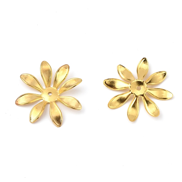 

PandaHall Multi-Petal Iron Bead Caps, Flower, Golden, 29x26.5x3mm, Hole: 1.5mm Iron