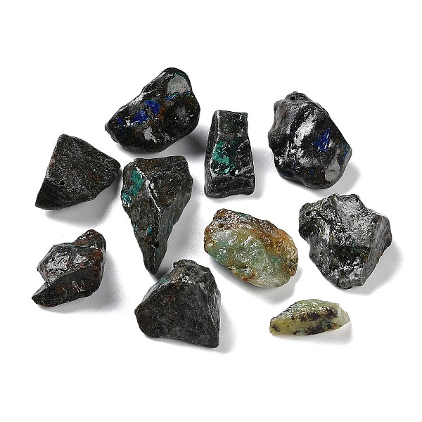

PandaHall Raw Rough Natural Chrysocolla Pendants, Nuggets Charms, 21~37x9.5~26x8.5~16mm, Hole: 0.8~1mm Chrysocolla Nuggets