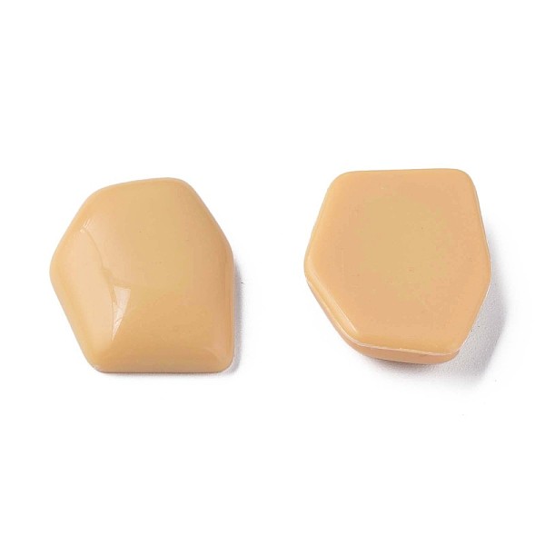 

PandaHall Opaque Acrylic Cabochons, Irregular Hexagon, BurlyWood, 25.5x19.5x5.5mm, about 253pcs/500g Acrylic Hexagon Orange