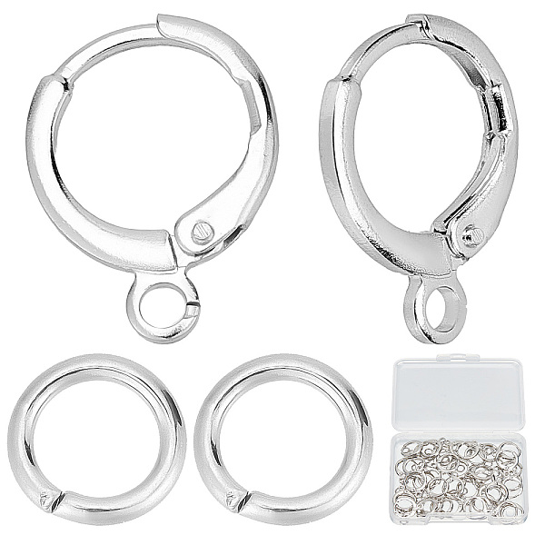 

PandaHall CREATCABIN 24 Pairs Brass Huggie Hoop Earring Findings, with Horizontal Loops, Long-Lasting Plated, Lead Free & Nickel Free, with...