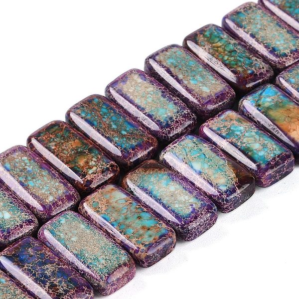 Brins de perles de jaspe impérial naturel