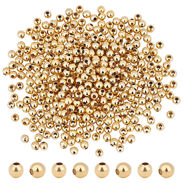 

PandaHall UNICRAFTALE 400pcs 4mm Golden Round Spacer Beads 304 Stainless Steel Loose Beads Rondelle Small Hole Spacer Bead Smooth Beads...