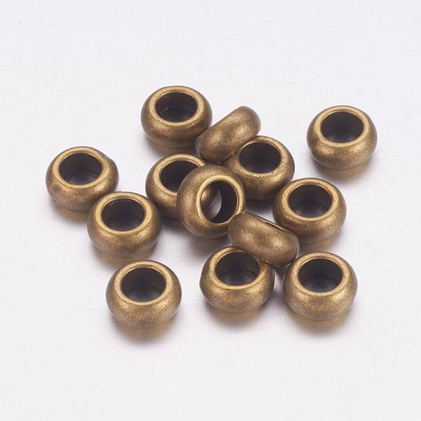 

PandaHall Tibetan Style Alloy Beads, Cadmium Free & Nickel Free & Lead Free, Rondelle, Antique Bronze, 10x6mm, Hole: 5mm Alloy Rondelle