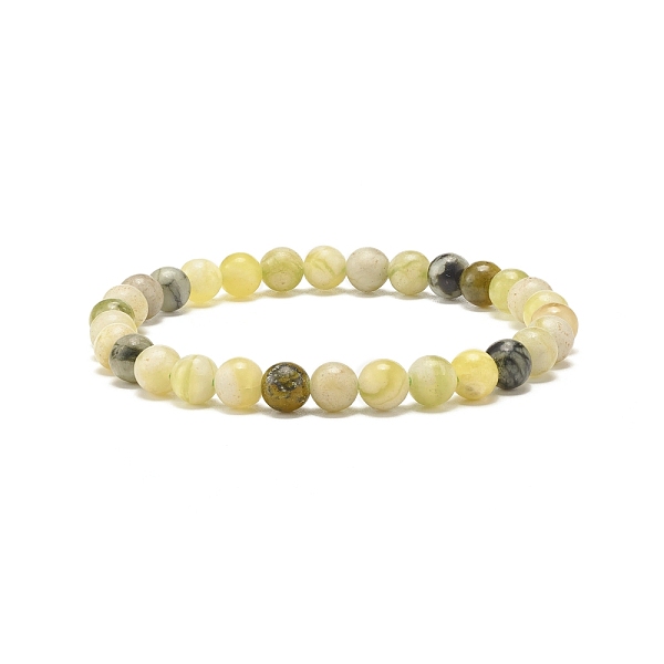 

PandaHall Natural Qinghua Jade Round Beaded Stretch Bracelet, Gemstone Jewelry for Women, Inner Diameter: 2-1/4 inch(5.8cm), Beads: 6~6.5mm...