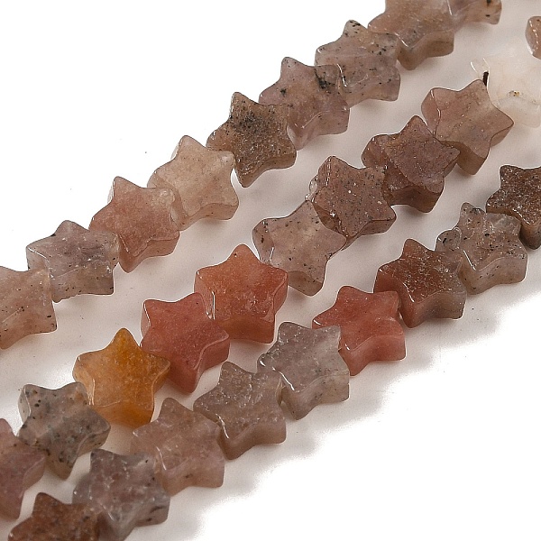 

PandaHall Natural Purple Aventurine Beads Strands, Star, 6x5.5x2mm, Hole: 0.8mm, about 75pcs/strand, 14.57 inch(37cm) Purple Aventurine Star