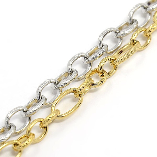 

PandaHall Fashionable 304 Stainless Steel Figaro Cable Chain Bracelets, with Lobster Claw Clasps, Mixed Color, 8-1/4 inch(210mm), 6~7mm 304...
