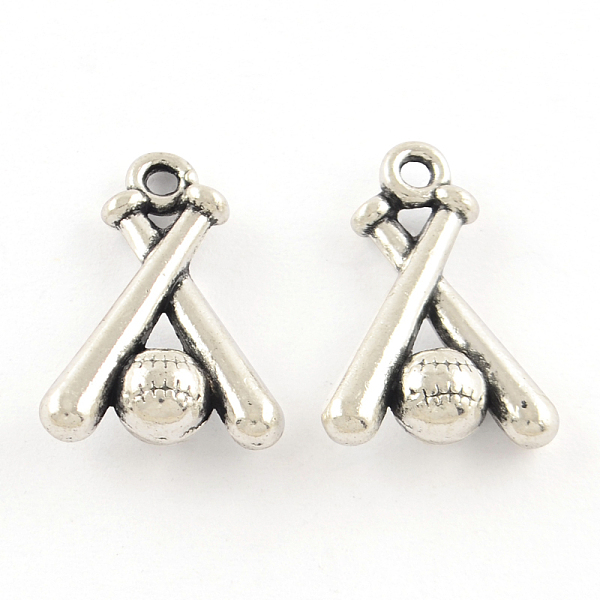 

PandaHall Tibetan Style Alloy Pendants, Sports Charms, Cadmium Free & Lead Free, Baseball, Antique Silver, 19x13.5x5mm, Hole: 1.5mm, about...