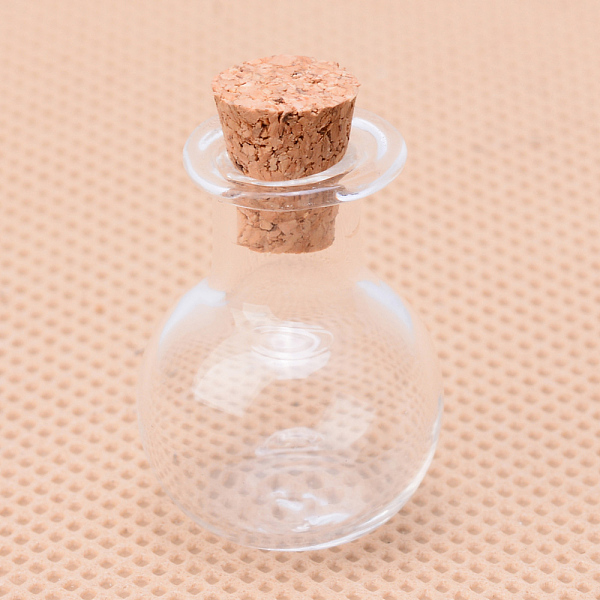 

PandaHall Glass Bottles, Beads Containers, with Cork Stopper, Wishing Bottle, Clear, 26.5x17mm, Hole: 6mm, Capacity: 4ml(0.13 fl. oz) Glass...