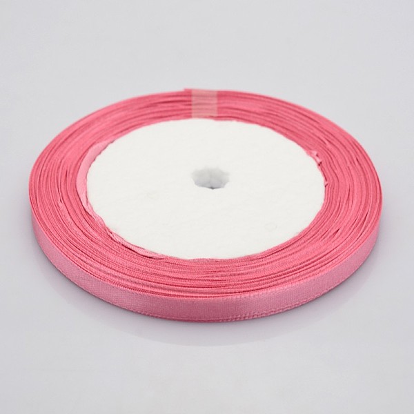 

PandaHall Garment Accessories 1/4 inch(6mm) Satin Ribbon, Pink, 25yards/roll(22.86m/roll) Polyester Pink