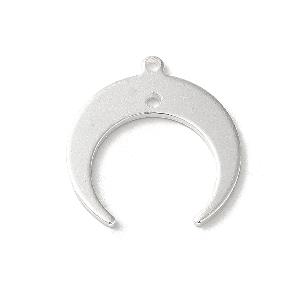

PandaHall Brass Pendants, Moon Charms, 925 Sterling Silver Plated, 19x18x1mm, Hole: 1.2mm Brass Moon