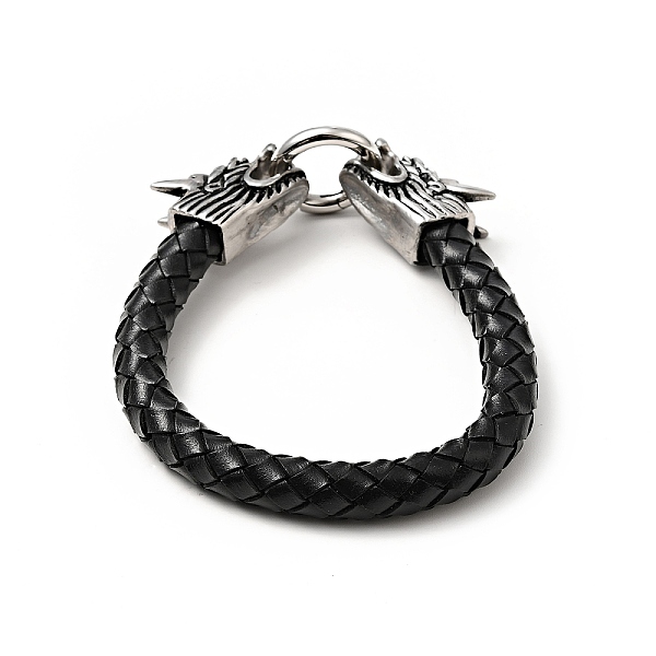 Leather Braided Round Cord Bracelet
