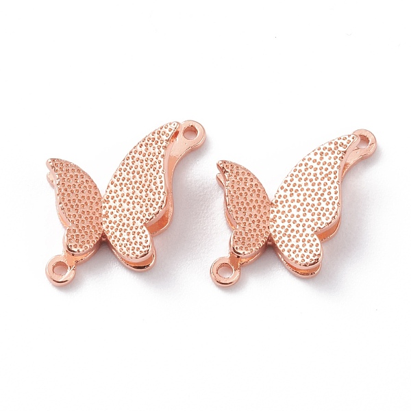 

PandaHall Brass Links, Long-Lasting Plated, Butterfly, Real Rose Gold Plated, 17.5x10x5mm, Hole: 1mm Brass Butterfly