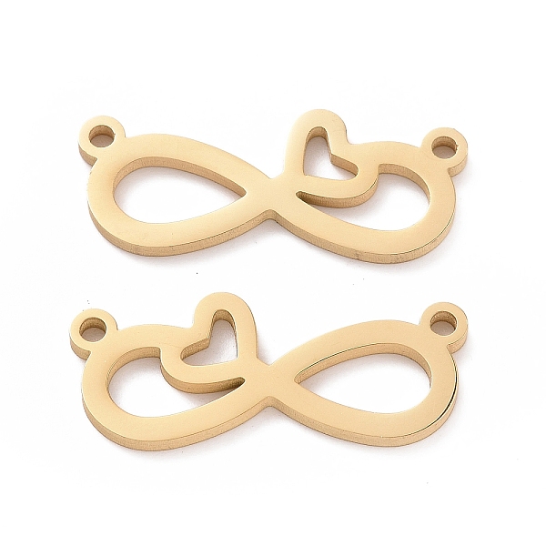 

PandaHall 304 Stainless Steel Pendants, Infinity with Heart, Golden, 10.5x22.5x1.5mm, Hole: 1.2mm 304 Stainless Steel Infinity