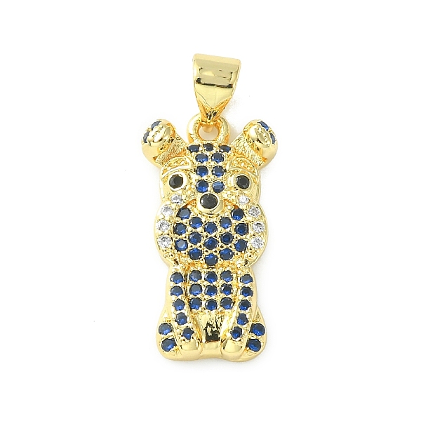 

PandaHall Brass Micro Pave Cubic Zirconia Pendants, Dog Charm, Real 18K Gold Plated, 20x10.5x3.5mm, Hole: 4.5x3.5mm Brass+Cubic Zirconia Dog