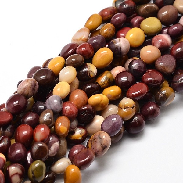 Natural Mookaite Nuggets Beads Strands