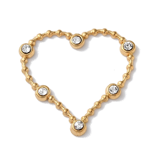 

PandaHall Golden 304 Stainless Steel Rhinestonet Pendants, Heart, 21x22x2mm Stainless Steel+Rhinestone Heart