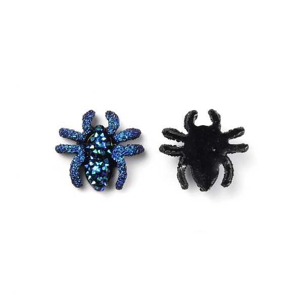 

PandaHall Opaque Resin Cabochons, Spider, Marine Blue, 12.5x13.5x4mm Resin Spider Blue