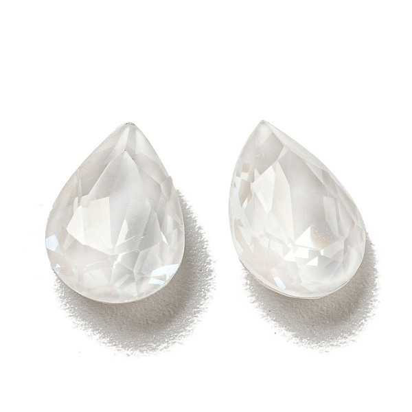 

PandaHall Glass Rhinestone Cabochons, Point Back & Back Plated, Faceted, Teardrop, Crystal, 10x7x4mm Glass Rhinestone Teardrop Clear