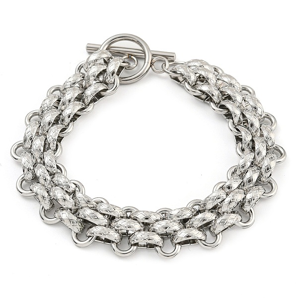 

PandaHall 304 Stainless Steel Link Chain Bracelets, with Toggle Clasps, Stainless Steel Color, 8 inch(20.3cm) 304 Stainless Steel