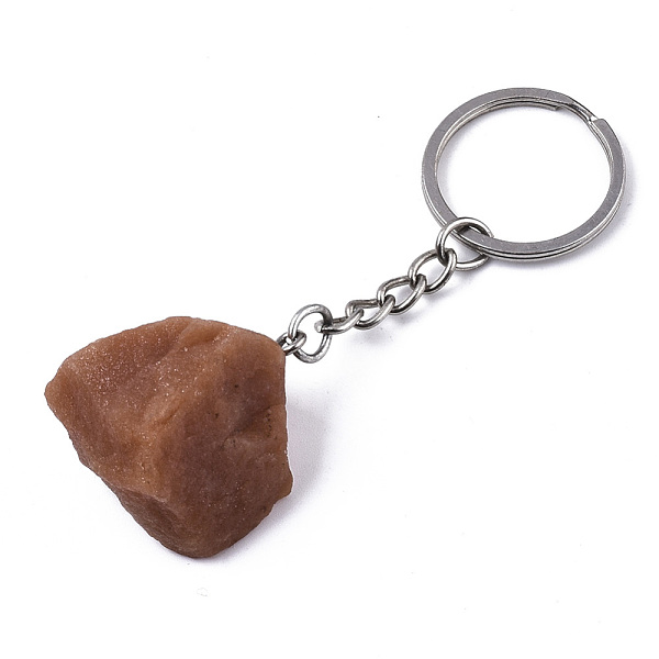 Natural Mixed Stone Keychain