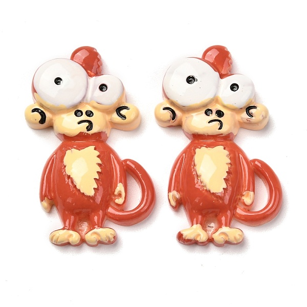 

PandaHall Resin Cabochons, Monkey, Red, 41x26x7.5mm Resin Monkey Red