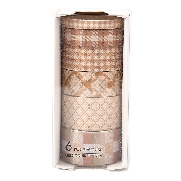 

PandaHall DIY Scrapbook Decorative Paper Tapes, Adhesive Tapes, Tartan Pattern Design Gift Wrapping Tape, for DIY Scrapbooking Supplie Gift...